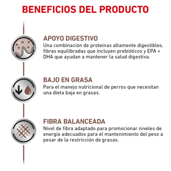 Royal Canin Prescripción Alimento Seco Gastrointestinal Bajo en Grasa para Perro Adulto, 13 kg - Image 2
