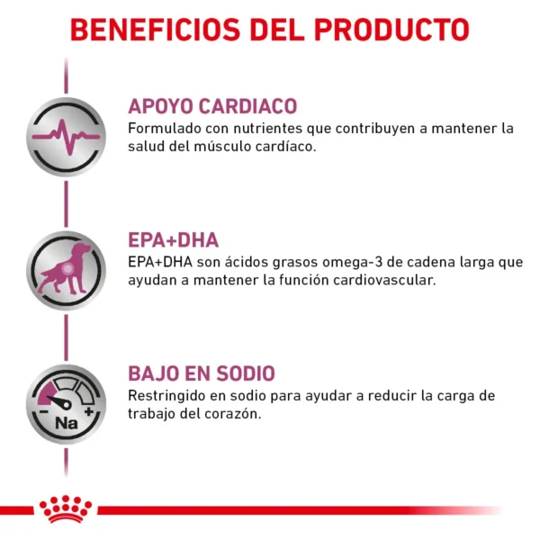Royal Canin Veterinary Diet Alimento Seco para Salud Cardiaca para Perro Todas las Edades, 8 kg - Image 2